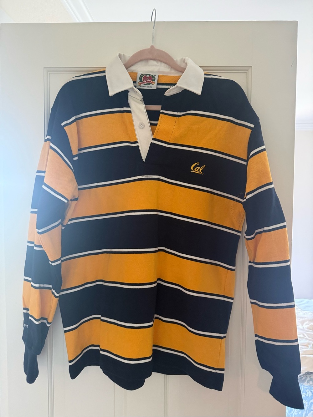 Cal Bears Striped Rugby Shirt - Navy & Gold